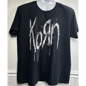 Korn Shirt Mens XL Black Still A Freak Double Sided Logo Metal Rock Concert USA